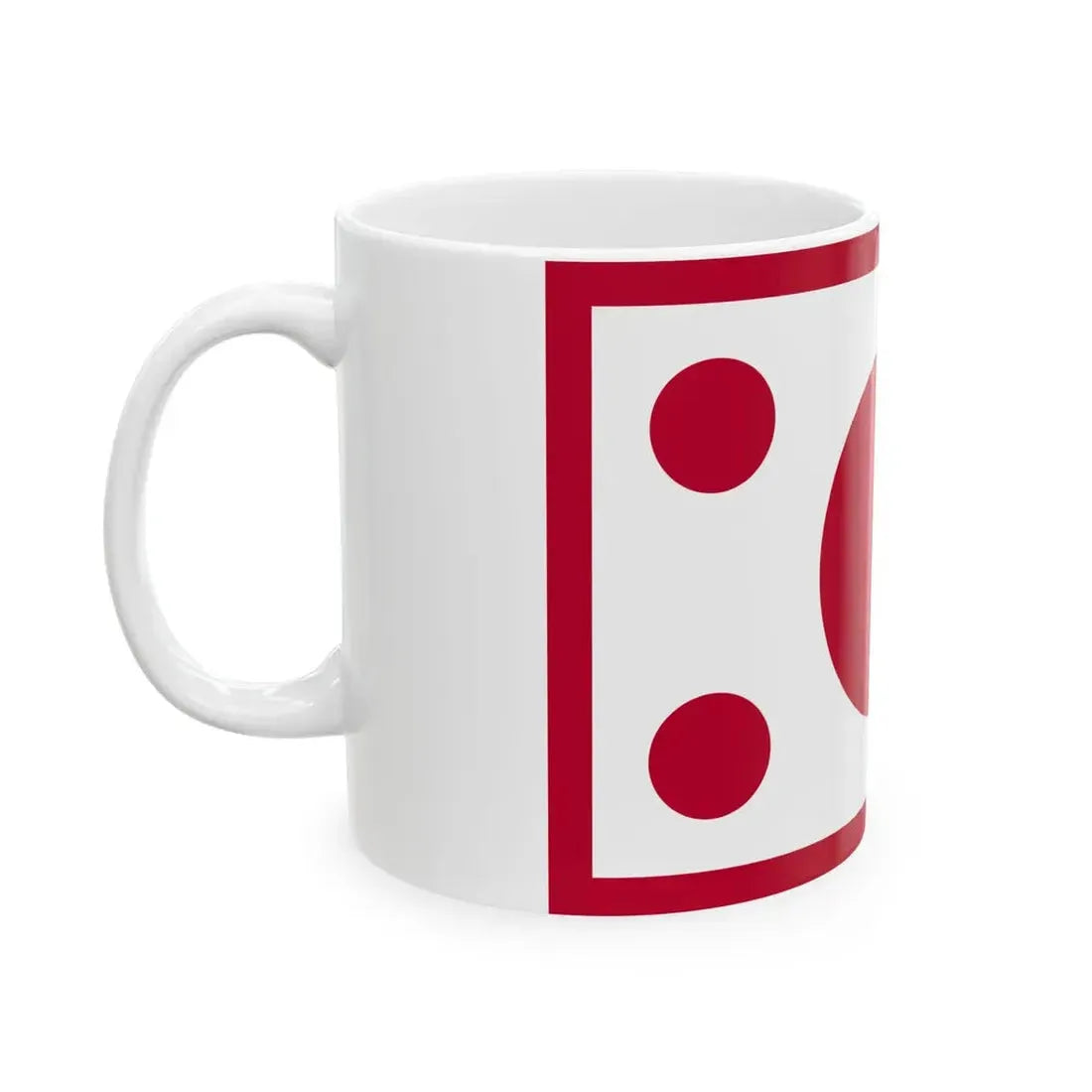 Flag of the Imperial Japanese Navy Rear Admiral 1871-1889 (Japan) White Coffee Mug - Go Mug Yourself