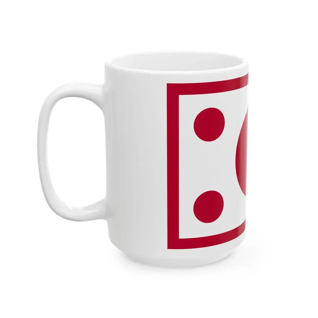 Flag of the Imperial Japanese Navy Rear Admiral 1871-1889 (Japan) White Coffee Mug - Go Mug Yourself