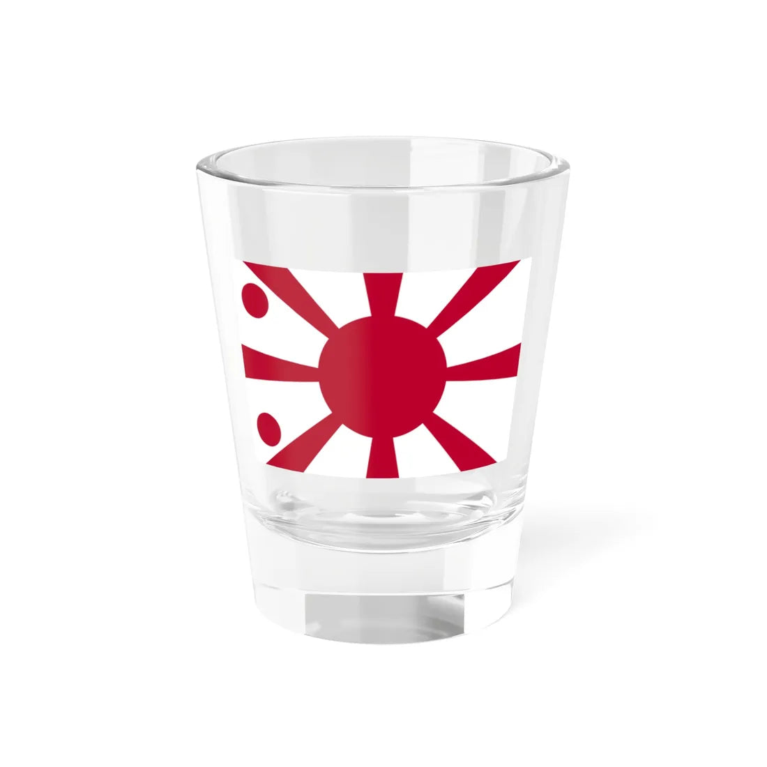 Flag of the Imperial Japanese Navy Rear Admiral 1889-1896 (Japan) Shot Glass 1.5oz 1.5oz - Go Mug Yourself