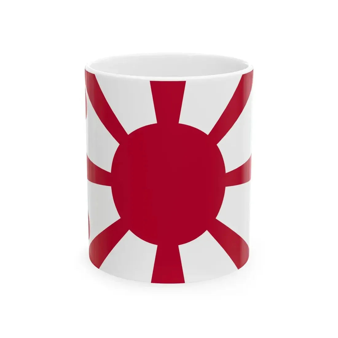 Flag of the Imperial Japanese Navy Rear Admiral 1889-1896 (Japan) White Coffee Mug 11oz - Go Mug Yourself