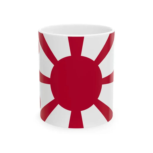 Flag of the Imperial Japanese Navy Rear Admiral 1889-1896 (Japan) White Coffee Mug 11oz - Go Mug Yourself