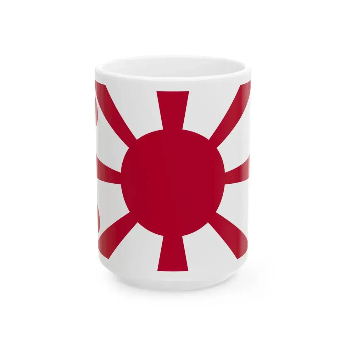 Flag of the Imperial Japanese Navy Rear Admiral 1889-1896 (Japan) White Coffee Mug 15oz - Go Mug Yourself