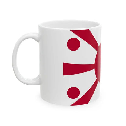 Flag of the Imperial Japanese Navy Rear Admiral 1889-1896 (Japan) White Coffee Mug - Go Mug Yourself