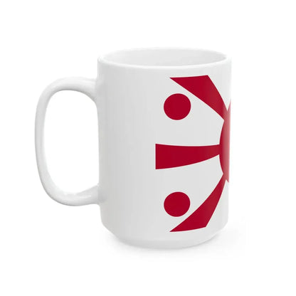 Flag of the Imperial Japanese Navy Rear Admiral 1889-1896 (Japan) White Coffee Mug - Go Mug Yourself