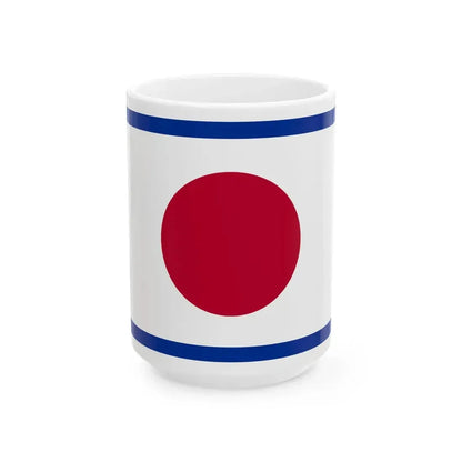 Flag of the Imperial Japanese Navy Vice Admiral 1870-1871 (Japan) White Coffee Mug 15oz - Go Mug Yourself