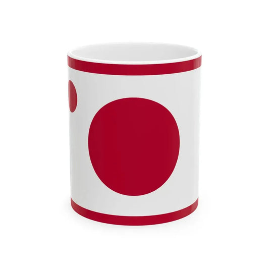 Flag of the Imperial Japanese Navy Vice Admiral 1871-1889 (Japan) White Coffee Mug 11oz - Go Mug Yourself