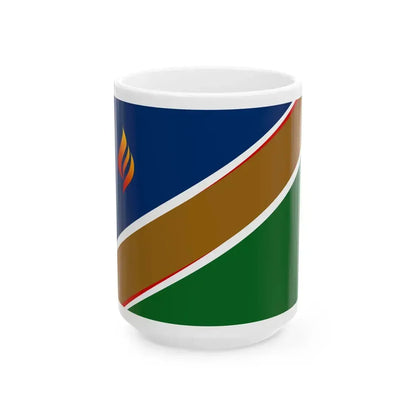 Flag of the Independent Patriots for Change Namibia (Namibia) White Coffee Mug 15oz - Go Mug Yourself