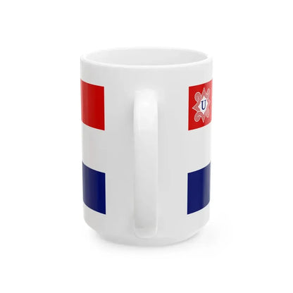 Flag of the Independent State of Croatia 2 by 5 (Croatia) White Coffee Mug - Go Mug Yourself