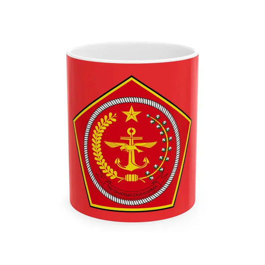 Flag of the Indonesian National Armed Forces (Indonesia) White Coffee Mug 11oz - Go Mug Yourself