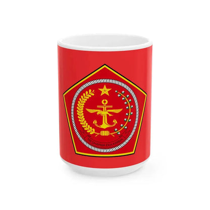 Flag of the Indonesian National Armed Forces (Indonesia) White Coffee Mug 15oz - Go Mug Yourself