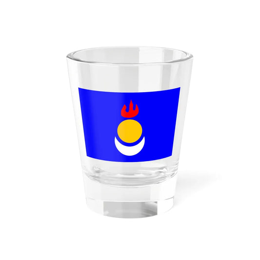 Flag of the Inner Mongolian Peoples Party 2006-05-29 (China) Shot Glass 1.5oz 1.5oz - Go Mug Yourself