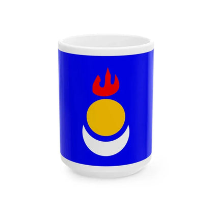 Flag of the Inner Mongolian Peoples Party 2006-05-29 (China) White Coffee Mug 15oz - Go Mug Yourself