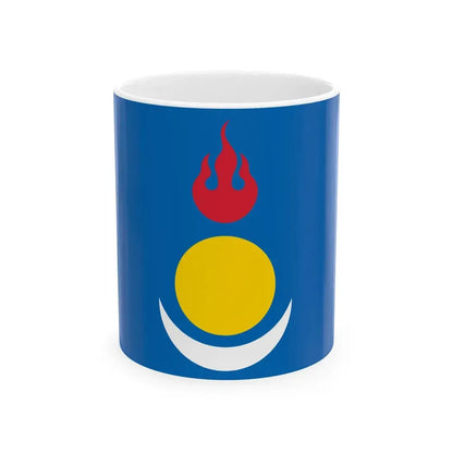 Flag of the Inner Mongolian Peoples Party (China) White Coffee Mug 11oz - Go Mug Yourself