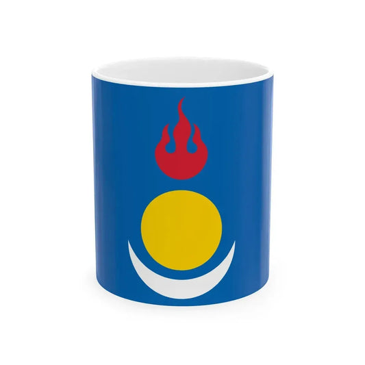 Flag of the Inner Mongolian Peoples Party (China) White Coffee Mug 11oz - Go Mug Yourself