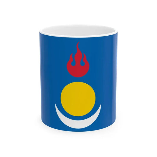 Flag of the Inner Mongolian Peoples Party (China) White Coffee Mug 11oz - Go Mug Yourself
