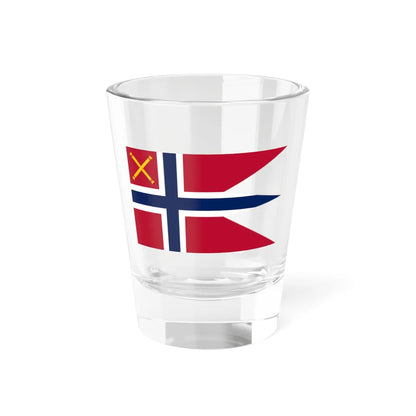 Flag of the Inspector General of the Norwegian Army (Norway) Shot Glass 1.5oz 1.5oz - Go Mug Yourself