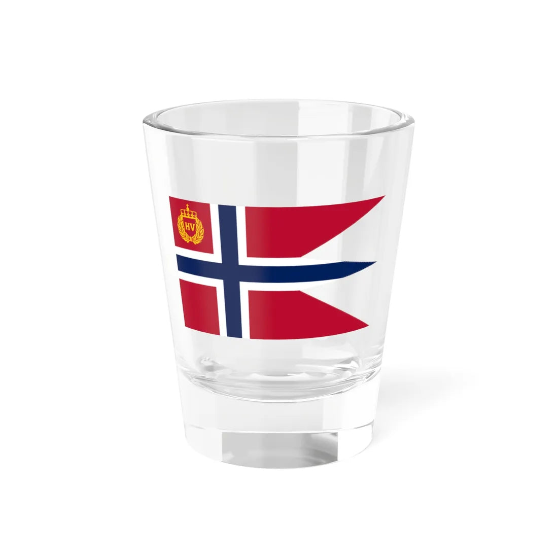 Flag of the Inspector General of the Norwegian Home Guard (Norway) Shot Glass 1.5oz 1.5oz - Go Mug Yourself