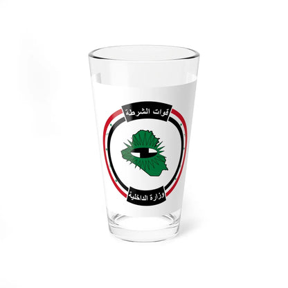Flag of the Interior Ministry of Iraq pre-2003 (Iraq) Pint Glass 16oz 16oz - Go Mug Yourself