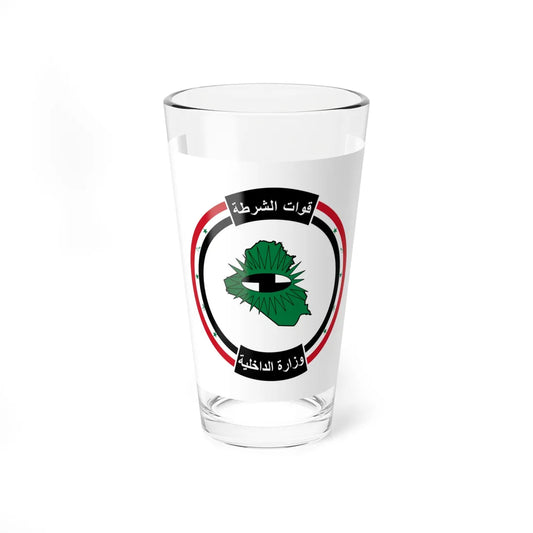 Flag of the Interior Ministry of Iraq pre-2003 (Iraq) Pint Glass 16oz 16oz - Go Mug Yourself