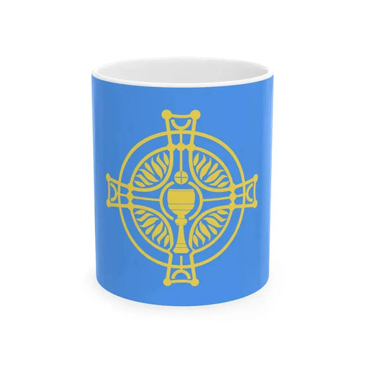Flag of the International Eucharistic Congress 1932 (Ireland) White Coffee Mug 11oz - Go Mug Yourself