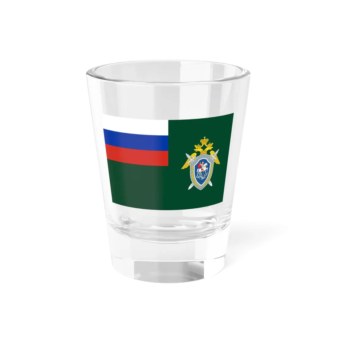Flag of the Investigative Committee of Russia (Russia) Shot Glass 1.5oz 1.5oz - Go Mug Yourself