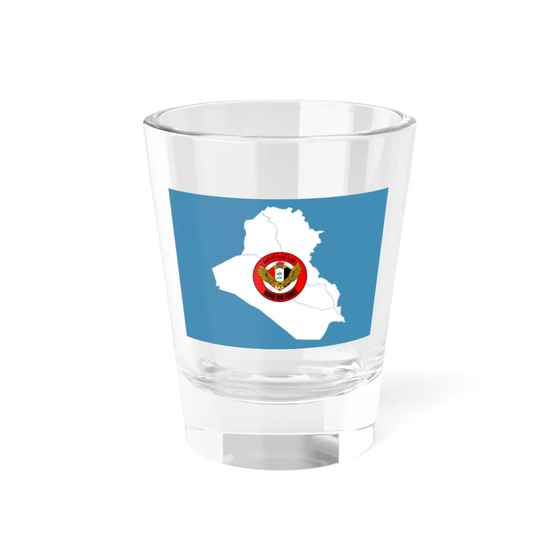 Flag of the Iraqi Air Force (Iraq) Shot Glass 1.5oz 1.5oz - Go Mug Yourself