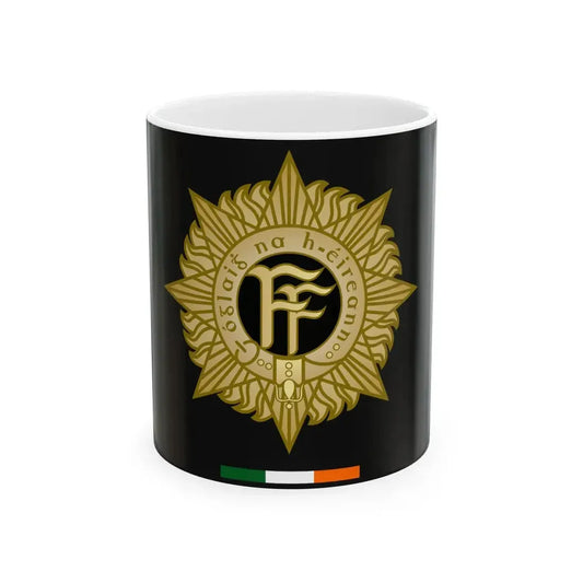 Flag of the Irish Defence Forces (Ireland) White Coffee Mug 11oz - Go Mug Yourself