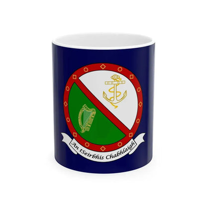 Flag of the Irish Naval Service (Ireland) White Coffee Mug 11oz - Go Mug Yourself
