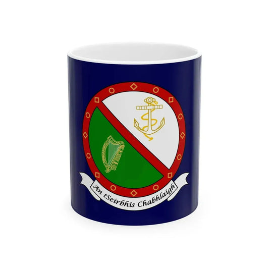 Flag of the Irish Naval Service (Ireland) White Coffee Mug 11oz - Go Mug Yourself