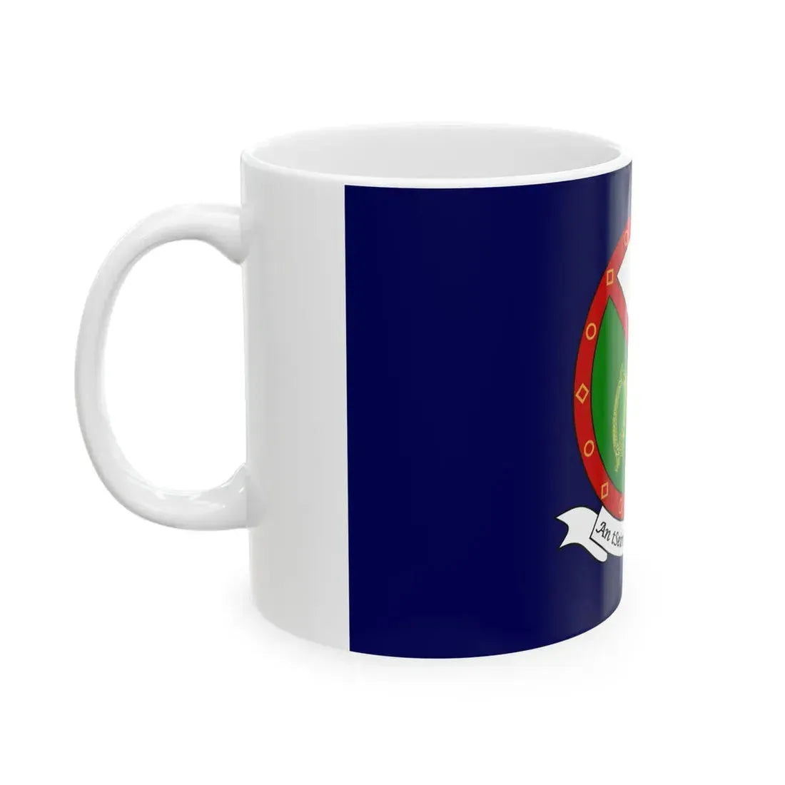 Flag of the Irish Naval Service (Ireland) White Coffee Mug - Go Mug Yourself
