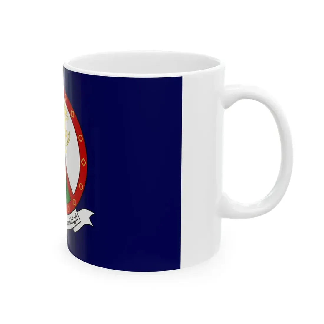 Flag of the Irish Naval Service (Ireland) White Coffee Mug - Go Mug Yourself