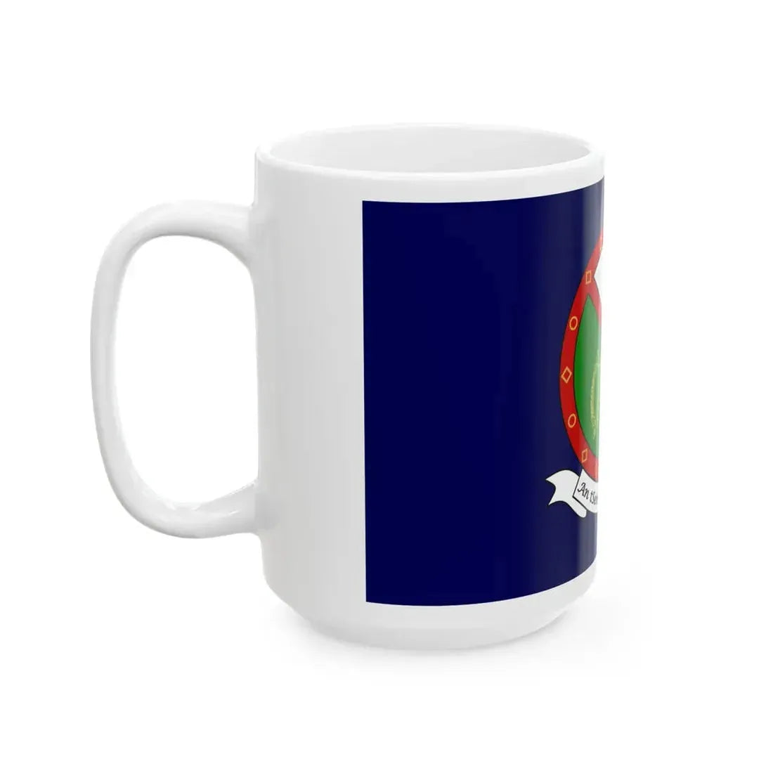 Flag of the Irish Naval Service (Ireland) White Coffee Mug - Go Mug Yourself