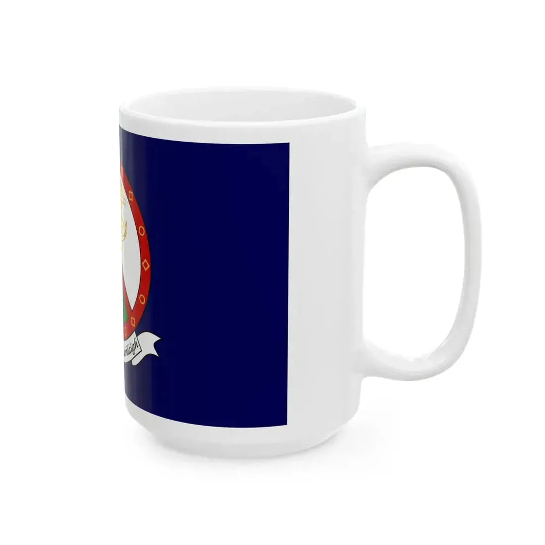 Flag of the Irish Naval Service (Ireland) White Coffee Mug - Go Mug Yourself