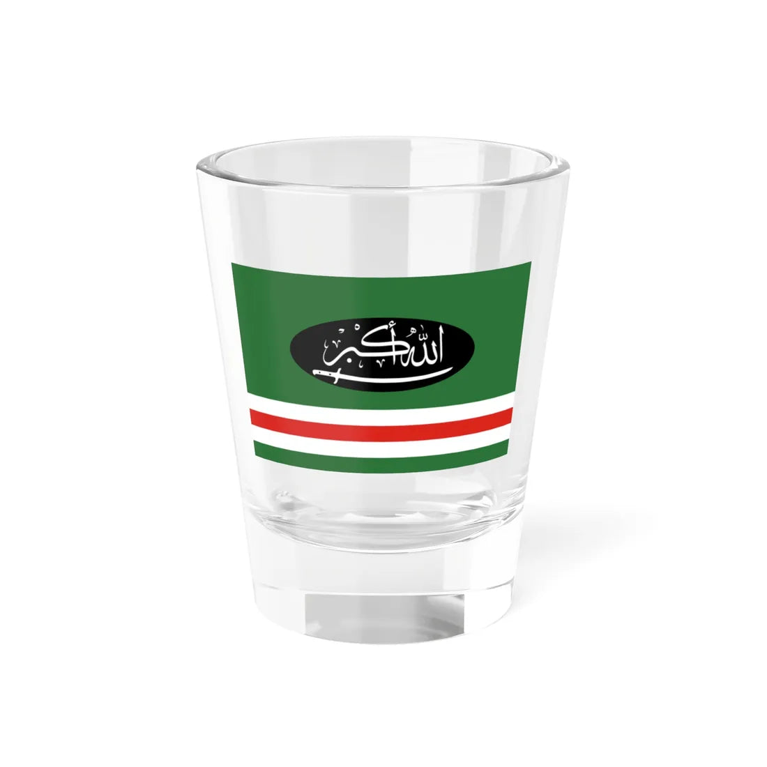 Flag of the Islamic Jamaat of Ichkeria (Russia) Shot Glass 1.5oz 1.5oz - Go Mug Yourself