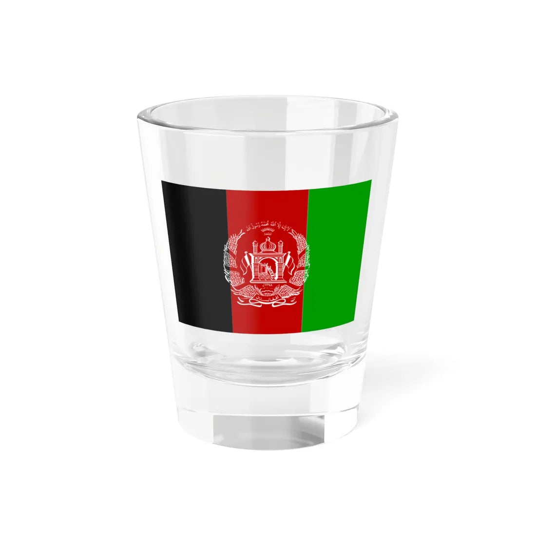 Flag of the Islamic Republic of Afghanistan (Afghanistan) Shot Glass 1.5oz 1.5oz - Go Mug Yourself