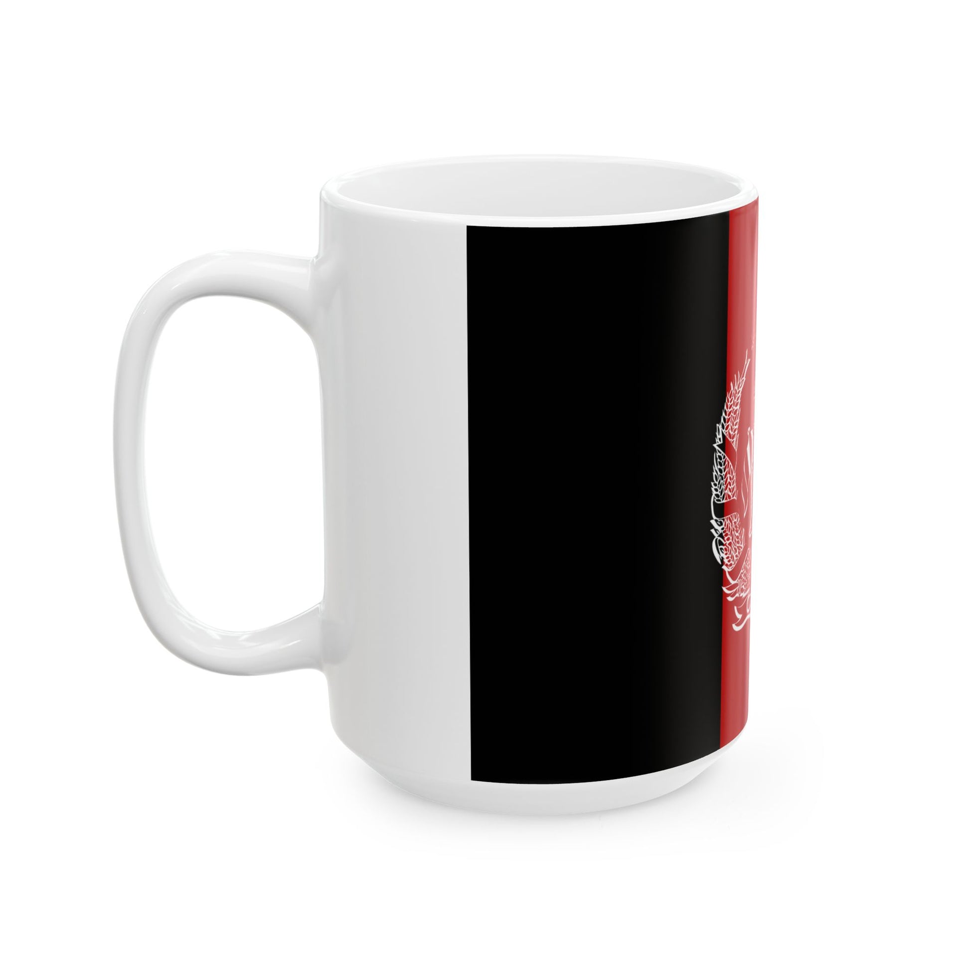 Flag of the Islamic Republic of Afghanistan (Afghanistan) White Coffee Mug-Go Mug Yourself