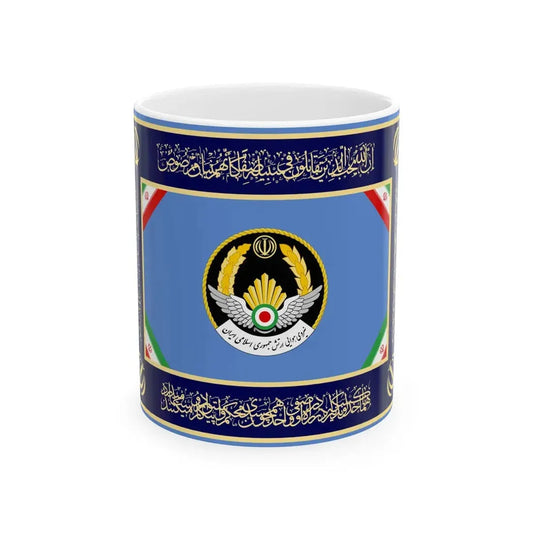 Flag of the Islamic Republic of Iran Air Force (Iran) White Coffee Mug 11oz - Go Mug Yourself