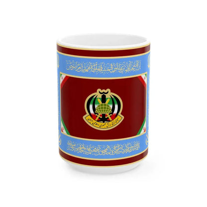 Flag of the Islamic Republic of Iran Army Ground Forces (Iran) White Coffee Mug 15oz - Go Mug Yourself