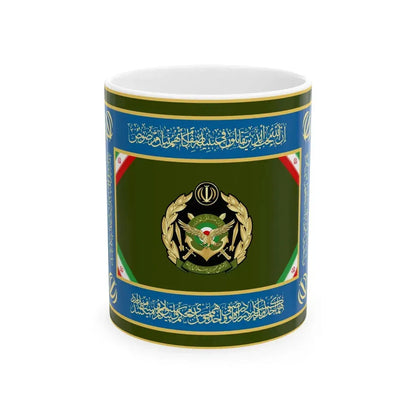 Flag of the Islamic Republic of Iran Army (Iran) White Coffee Mug 11oz - Go Mug Yourself