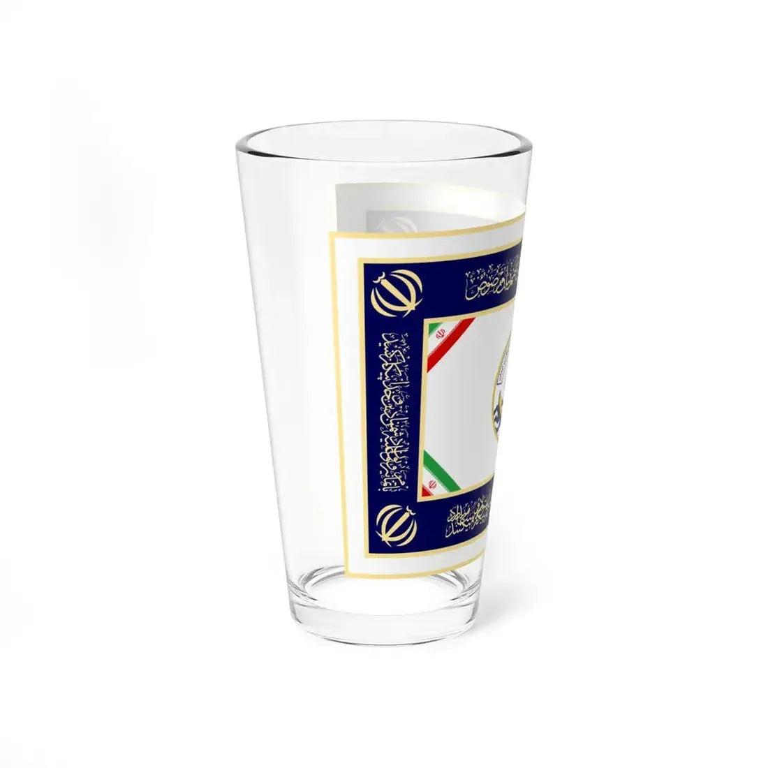 Flag of the Islamic Republic of Iran Navy (Iran) Pint Glass 16oz - Go Mug Yourself