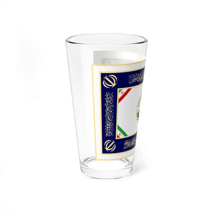 Flag of the Islamic Republic of Iran Navy (Iran) Pint Glass 16oz - Go Mug Yourself