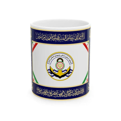 Flag of the Islamic Republic of Iran Navy (Iran) White Coffee Mug 11oz - Go Mug Yourself