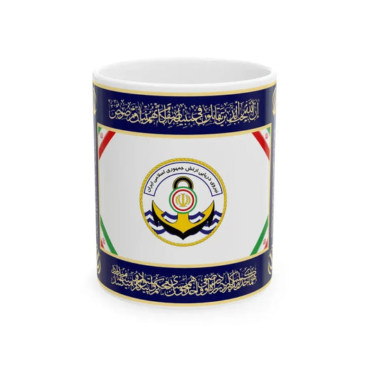 Flag of the Islamic Republic of Iran Navy (Iran) White Coffee Mug 11oz - Go Mug Yourself