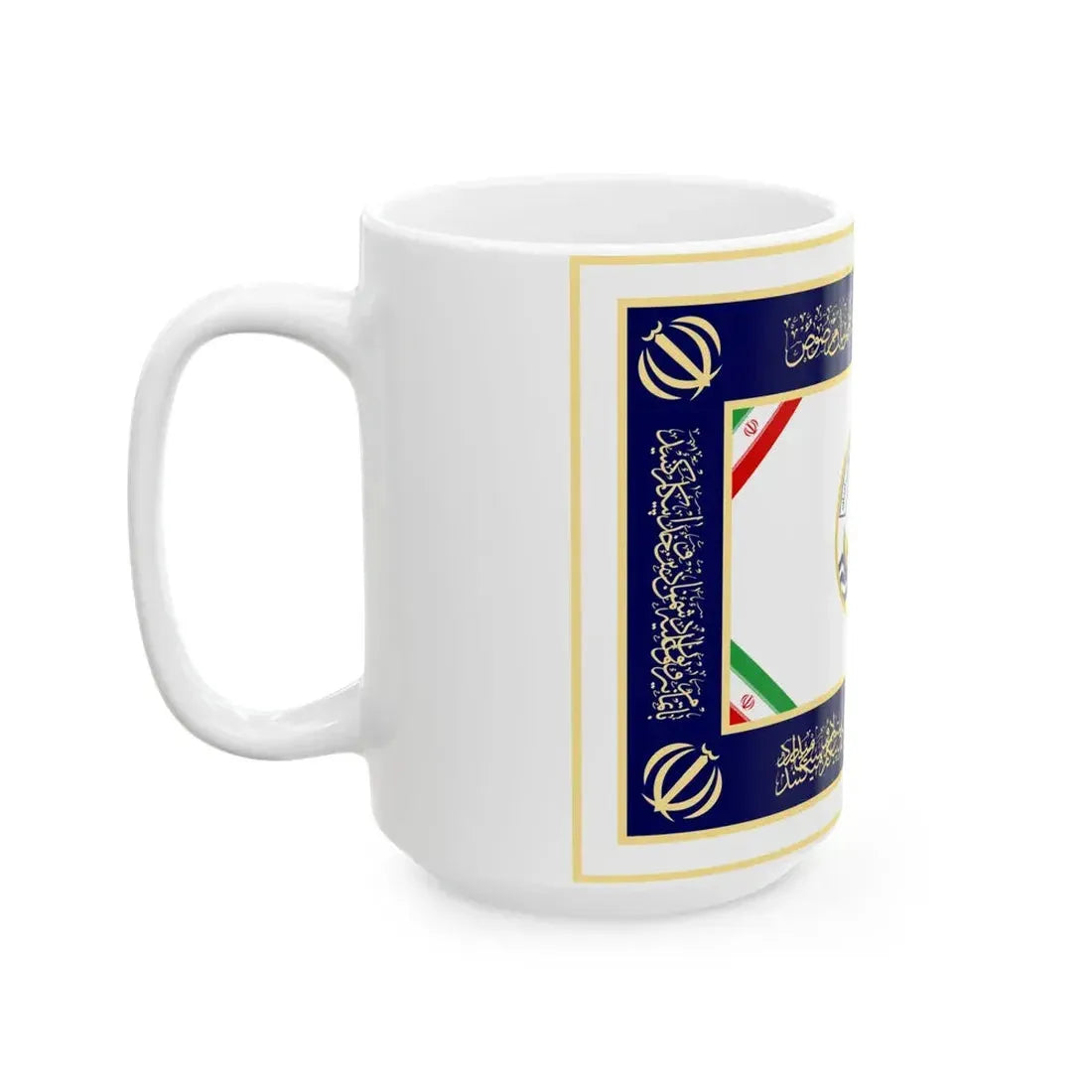Flag of the Islamic Republic of Iran Navy (Iran) White Coffee Mug - Go Mug Yourself