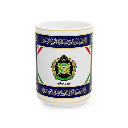Flag of the Islamic Republic of Iran Navy of Army (Iran) White Coffee Mug 15oz - Go Mug Yourself