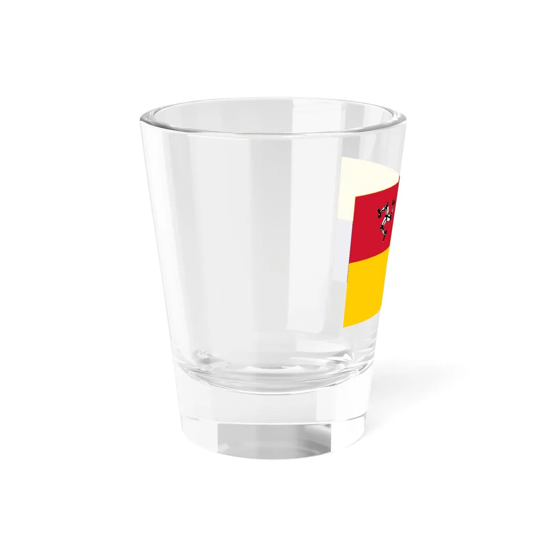 Flag of the Isle of Man Civil Defence Service (United Kingdom) Shot Glass 1.5oz - Go Mug Yourself