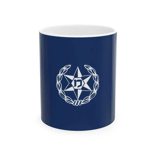 Flag of the Israel Police (Israel) White Coffee Mug 11oz - Go Mug Yourself