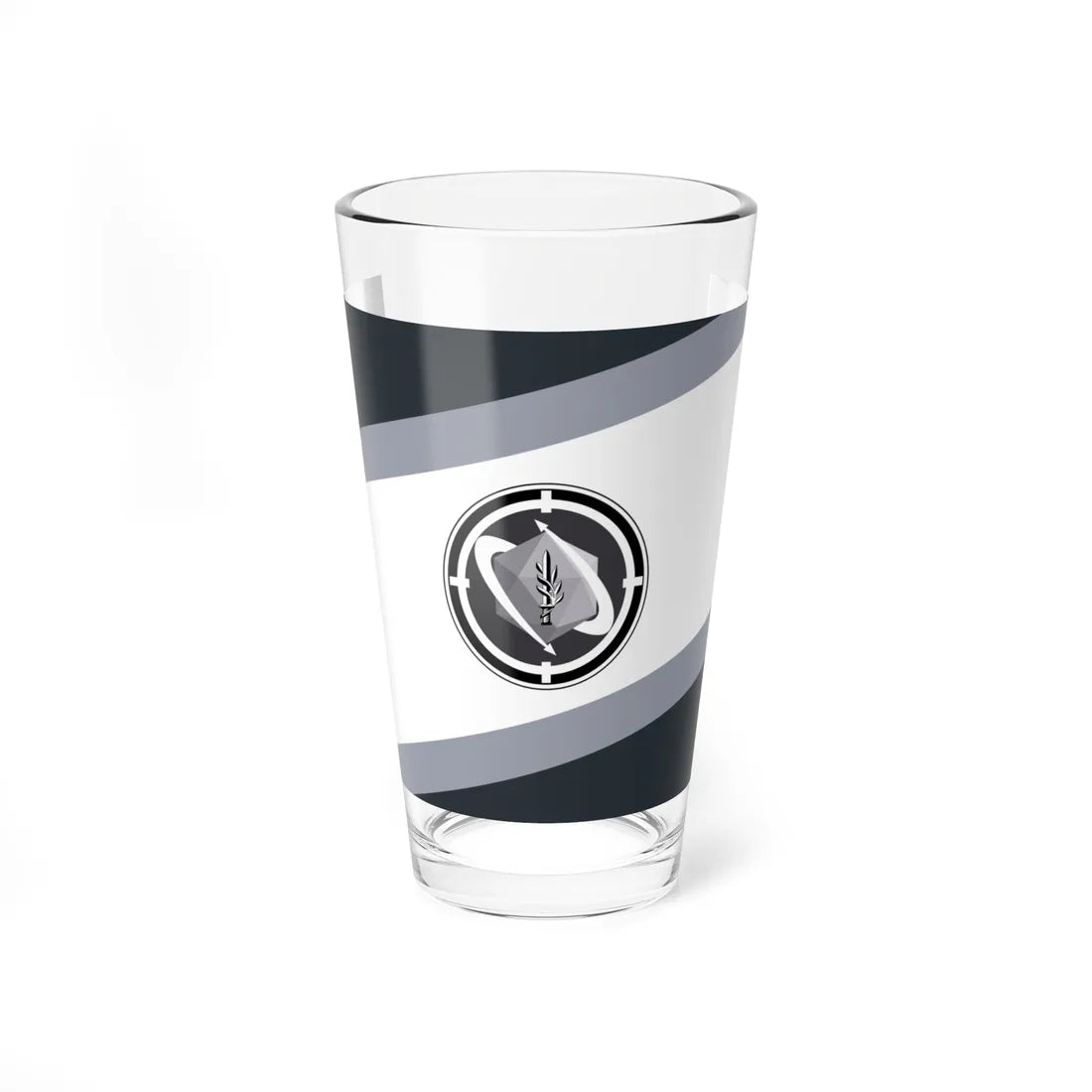 Flag of the Israeli Army Land Arm Gray (Israel) Pint Glass 16oz 16oz - Go Mug Yourself