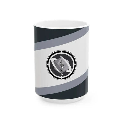 Flag of the Israeli Army Land Arm Gray (Israel) White Coffee Mug 15oz - Go Mug Yourself