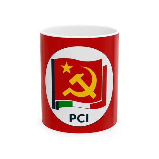 Flag of the Italian Communist Party 2016 (Italy) White Coffee Mug 11oz - Go Mug Yourself